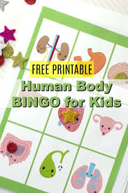 Printable bingo games for kids. Human Body Printable Bingo Cards