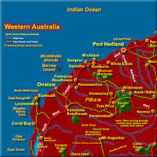 Pilbara Western Australia Map North Coast Wa Map