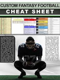 Use This Free Custom Fantasy Football Cheat Sheet To Easily Create Your Nfl Fantasy Player Fantasy Football Cheat Sheet Fantasy Football Fantasy Football Game