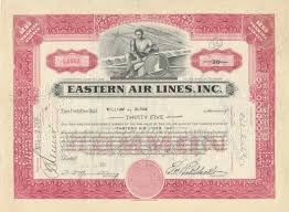 Eastern Airlines Eddie Rickenbacker Stock Certificates Aviation
