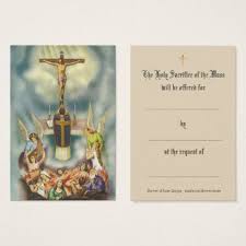 Catholic Mass Offering Prayer Holy Cards Zazzle Com Holy Cards Prayer Cards Funeral Prayers