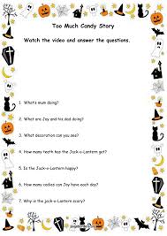 Halloween word search puzzles are a great activity for children and adults to celebrate. Halloween Too Much Candy Story Worksheet Halloween Worksheets Halloween Word Search Halloween Vocabulary