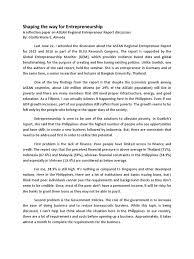 So now that you have seen critical analysis essay examples, let us explore tips and tricks to help you write reflective essays! Gizella Almeda Reflection Paper Asean Association Of Southeast Asian Nations Entrepreneurship