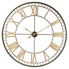 Black And Gold Wall Clock Uk La Valliere Black Metal Clock Diameter 120cm In 2020 Metal Clock Metal Wall Clock Oversized Wall Clock
