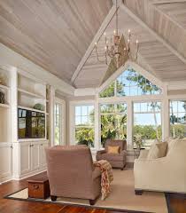 Stained Beadboard Ceiling Family Room Beach Style With Sisal Rug Built In Cabinetry Wood Paneling Beadboard Ceiling Family Room Beadboard
