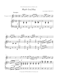 To download and print the pdf file of this score, click the 'download & print' button below. Scott Joplin Maple Leaf Rag Sheet Music For Trumpet 8notes Com