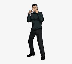 Turtlenecks are a common article of clothing worn by spies in the archer universe. Sterling Archer Sterling Archer Black Turtleneck 213x653 Png Download Pngkit