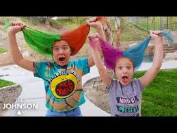 Kids Spray Hair A Crazy Color Fun Hairstyle Youtube