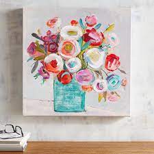 Flower mirror wall art flowers healthy via title: Wildflowers In Vase Art Pier 1 Imports Painting Art Art Painting