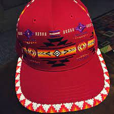 Native American Beaded Hat Beaded Hat Beaded Baseball Caps Beaded Hat Bands