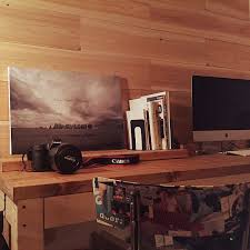 pcデスクdiyのインテリア実例 roomclip ルームクリップ my desk ナチュラル macのある部屋 間接照明 diy 自作 pcデスク diy 間接照明 diy pcデスク