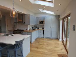 Opened up the space, allowing us to incorporate both a peninsula and a separate set of wall units, increasing the storage and worktop space in the room. Grey Shaker Style Kitchen With Oak Worktop Modern Kitchen Other By Hillside Joinery Ltd Houzz Uk