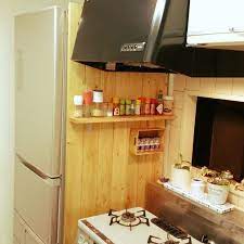 100均グッズでも 冷蔵庫の側面収納がおしゃれで使いやすい キッチン キッチンアイデア 収納