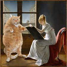 When the french scholar and curator charles sterling was preparing a catalog of french masters in 1951, he discovered that this painting was. Marie Denise Villers Young Woman Drawing A Cat