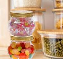 Amazon.com: 60 Pcs 4 oz Clear Plastic Jars with Lids Mini Storage  Containers Wide Mouth Mason Jars Bulk for Jam Herb Jelly Candy Wedding  Favors Shower ...