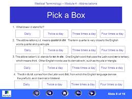 Here is a list of common medical abbreviations. Menu Medical Terminology Module 4 Abbreviations Common Medical Abbreviations The Medical Reports You Will Be Required To Analyze On The Job Will Contain Ppt Download