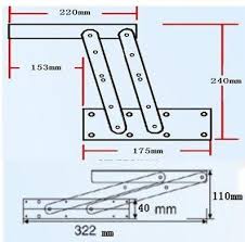 1set Lift Up Modern Coffee Table Mechanism Hardware Fitting Furniture Hinge Spring Stand Rack Bra Furniture Hinges Woodworking Joints Easy Woodworking Projects