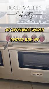 At @appliance_world in Oyster Bay, NY. Showing off our favorite appliances  to that work well with our cabinetry, #trending #viral #rockvalleycabinetry  #longislandhomes