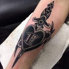 Pin On Heart And Dagger Tattoo