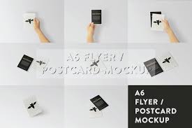 A6 Flyer Postcard Mock Up In 2020 Postcard Mockup Business Card Mock Up Print Mockup
