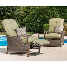 Hanover Ventura Reclining Wicker Outdoor Lounge Chair With Vintage Meadow Cushion Venturarec The Home Depot Patio Furniture Layout Patio Furnishings Lounge Chair Outdoor