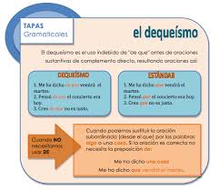 Gramatica De Uso Del Espanol A1 B2 Pdf скачать El Dequeismo Learn Spanish Spanish Vocabulary Spanish Grammar Gramatica Del Espanol Aprender Espanol Gramatica Espanola