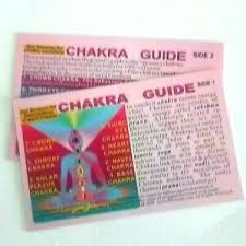 Details About Chakra Guide Chart Reference 7 Chakras Guide Pocket Size 2 Sides