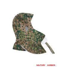 WWII German DOT Camo Reversible winter hood Kopfhaube