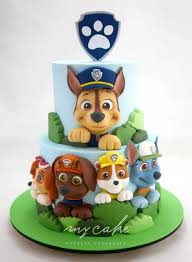 Torta De Dos Niveles Decorada Con Tecnica De Bajo Relieve Para El Modelado De Los Person Paw Patrol Cake Paw Patrol Birthday Cake Paw Patrol Birthday Cake Boys
