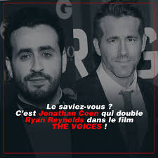 Mr Moustache le mytho !, La saviez-vous ? Dans le film The Voices de  Marjane Satrapi, c'est Jonathan Cohen qui double la voix de Ryan Reynolds  (ainsi que du chien Bosco et du chat Mr Moustache !), ...