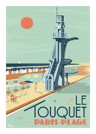 Affiche 50x70 Le Touquet Paris Plage Taille 30 X 40 Cm Touquet Paris Plage Paris Plage Affiches De Voyage Retro