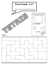 Tetris nes with color and remixed theme a tetris color challenge awesome effect by warnerbros123. Word Choice Colouring Pages Computer Games Theme By Msgalbraith