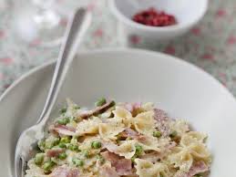 Farfalles Au Jambon Et Petits Pois Recette Recettes De Cuisine Recette Sympa Petit Pois