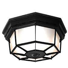 These outdoor flush mount lights are typically made with attention to detail and include features like curved lines and intricate. Secure Home 11 9 In W Black Motion Activated Outdoor Flush Mount Light Buy Online In Angola At Angola Desertcart Com Productid 52418318