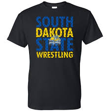 South Dakota State Jackrabbits Star Fill Wrestling T Shirt Blue Chip Wrestling Ncaa Apparel South Dakota State T Shirt