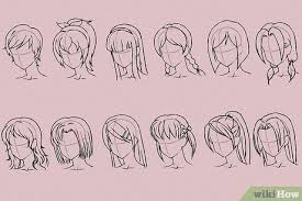 The different hairstyles represent how the characters personality is. How To Draw Anime Hair 14 Steps With Pictures Wikihow