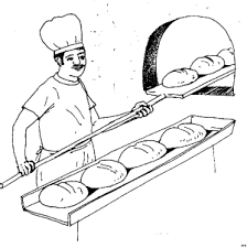 Baecker Mit Brot 2 Ausmalbild Malvorlage Menschen