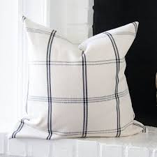 Black And White Plaid Pillows Black And Off White Plaid Pillow Cover 20x20 Modern Farmhouse Etsy Farmhouse Pillows Plaid Pillow Covers 20x20 Pillow Covers