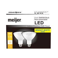 Meijer Led 11 5 Par38 90w Replacement Flood Light Bulb 2 Ct Light Bulbs Meijer Grocery Pharmacy Home More