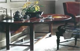 You should leave at least 42 to 48 between the edge of the table and the wall to allow guests to pass through, sit down and get up with ease. Bernhardt Martha Stewart Opal Point Dining Table On Popscreen