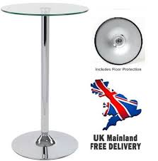 60cm round clear glass dining table