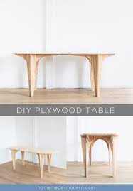 This Diy Plywood Table Is Made Out Plywood From Home Depot And Does Not Require A Cnc Machine To Make Full Inst Plywood Table Wood Table Diy Cnc Furniture