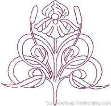 Art Nouveau Iris Art Nouveau Embroidery Designs Download Iris Art Art Deco Tattoo Art Nouveau Pattern