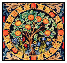 Where can i buy counted cross stitch patterns. Orange Tree Detail Design By William Morris Counted Cross Stitch Patte Orenco Originals Llc