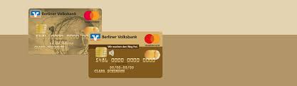 Die Exklusive Kreditkarte Im Gold Design Berliner Volksbank