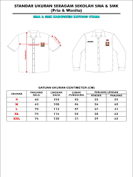Standar Ukuran Seragam Sekolah Pdf