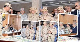 وظهر الرئيس السيسى، مرتدياً البدلة العسكرية للمرة الأولى، أثناء زيارته لشمال سيناء في يوليو 2015، لتقديم التحية الواجبة لكل فرد من أفراد القوات المسلحة، وتأكيد تضامنه معهم، خاصة بعد الهجمات الإرهابية التى شهدتها مدينة الشيخ زويد فى تلك الفترة. Ø®Ù„Ù‰ Ø§Ù„Ø³Ù„Ø§Ø­ ØµØ§Ø­Ù‰ Ø¯Ù„Ø§Ù„Ø§Øª Ø²ÙŠØ§Ø±Ø© Ø§Ù„Ø³ÙŠØ³Ù‰ Ø³ÙŠÙ†Ø§Ø¡ Ø¨Ù€Ø§Ù„Ø²Ù‰ Ø§Ù„Ø¹Ø³ÙƒØ±Ù‰ Ù„Ø¬Ù†Ø© Ø§Ù„Ø£Ù…Ù† Ø§Ù„Ù‚ÙˆÙ…Ù‰ Ø¨Ø§Ù„Ù†ÙˆØ§Ø¨ ÙŠÙ‚Ø§ØªÙ„ ÙÙ‰ Ù…ÙŠØ¯Ø§Ù† Ø§Ù„Ù…Ø¹Ø±ÙƒØ© Ø¶Ø¯ Ø§Ù„Ø¥Ø±Ù‡Ø§Ø¨ÙŠÙŠÙ† Ù‚ÙŠØ§Ø¯Ù‰ Ø¨Ø§Ù„Ù…Ø¬Ù„Ø³ Ø§Ù„Ø£Ø¹Ù„Ù‰ Ù„Ù…ÙƒØ§ÙØ­Ø© Ø§Ù„Ø¥Ø±Ù‡Ø§Ø¨ ÙŠØ¯Ø¹Ùˆ Ø§Ù„ÙˆØ²Ø±Ø§Ø¡ Ù„Ù…ØªØ§Ø¨Ø¹Ø© Ø§Ù„ØªÙ†Ù…ÙŠØ© ÙÙ‰ Ø£Ø±Ø¶ Ø§Ù„ÙÙŠØ±ÙˆØ² Ø§Ù„ÙŠÙˆÙ… Ø§Ù„Ø³Ø§Ø¨Ø¹