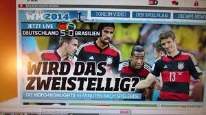 Brasiliens umweltminister sagt im interview, sein land sei opfer von propaganda. Wm Halbfinale 2014 Deutschland Brasilien Bild Zeitung Zur Halbzeit Youtube