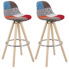 Barstool industrial stool antique wood and metal industrial iron bar stool wood. 2 Pcs Barstools Dark Grey Breakfast Kitchen Counter Bar Chairs Wood Leg Woltu Eu