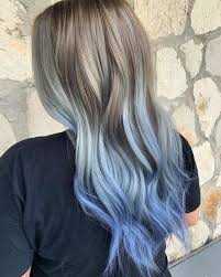 Decide where you want to start your ombr é. 16 Pastel Blue Hair Color Ideas For Every Skin Tone Blue Hair Highlights Blue Ombre Hair Light Blue Hair